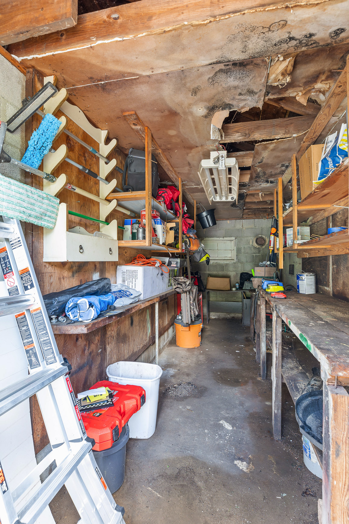 Storage area under house